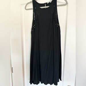 Black boho casual dress